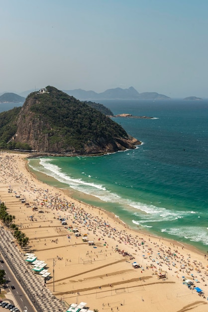 Rio de Janeiro Brazil Leme Beach next to Copacabana Beach