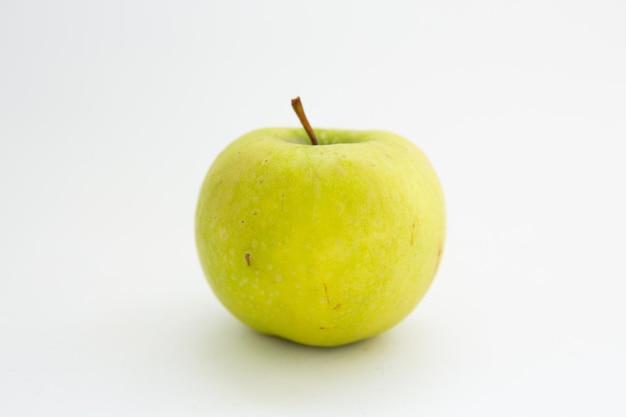 Ripe apple on a white background