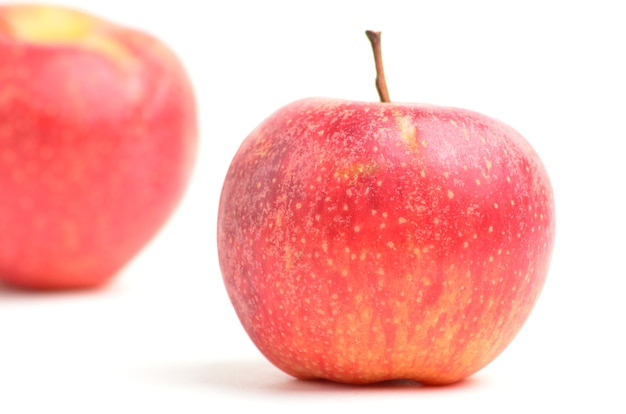 Ripe apples on an isolated white background
