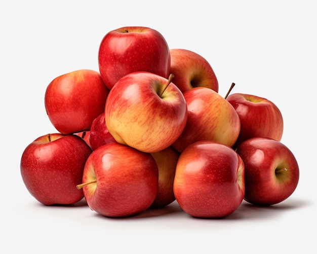 Ripe Apples Piled Isolated