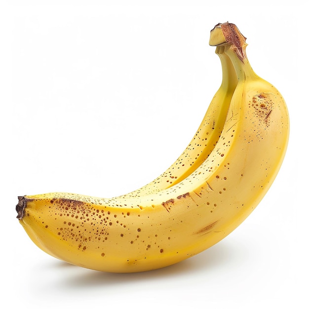 Photo ripe banana highdefinition photography against a white background