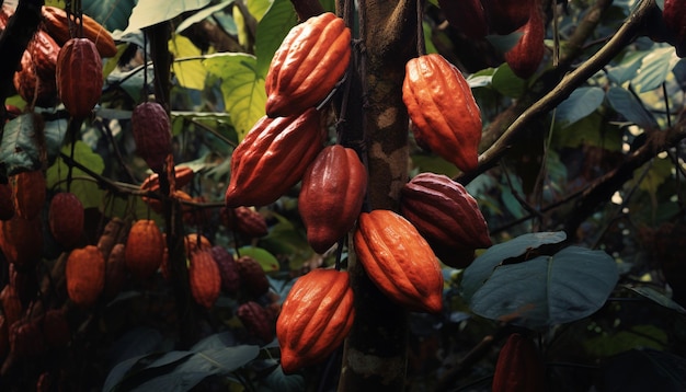 ripe of cacao plant tree