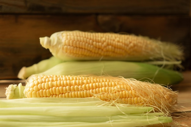 Ripe corn cob