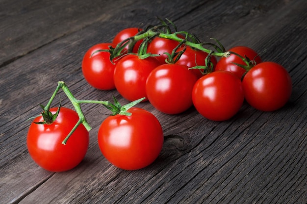 Ripe delicious red cherry tomatoes