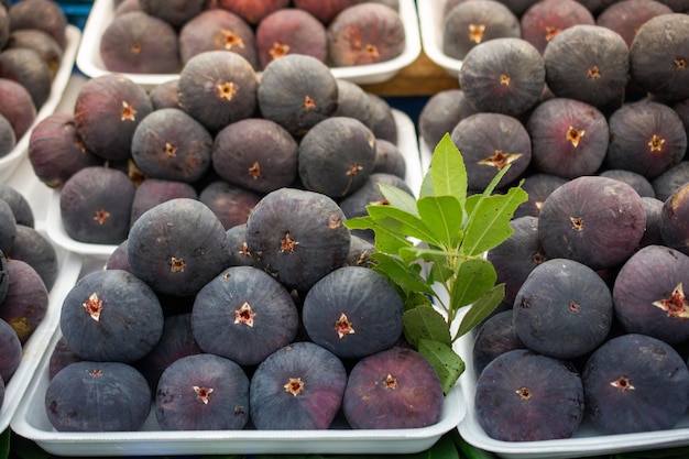 Ripe fig fruits in the market place