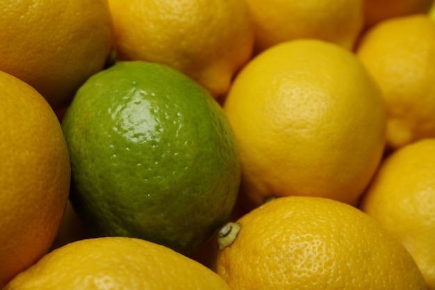 Ripe lemons and lime