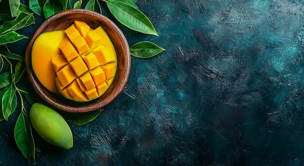 Ripe Mango Slices and Whole Mangoes Tropical Stock Image for Food Health and Recipe Projects Isolated Close up juicy Mangoes