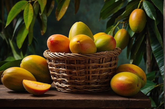 Ripe Mangoes Juice Basket