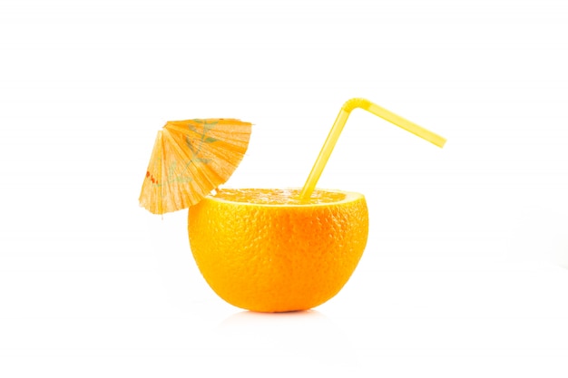 Ripe orange  isolated