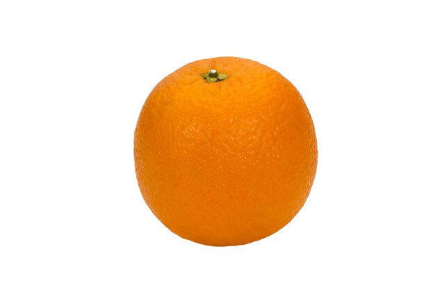 Ripe orange on a white background