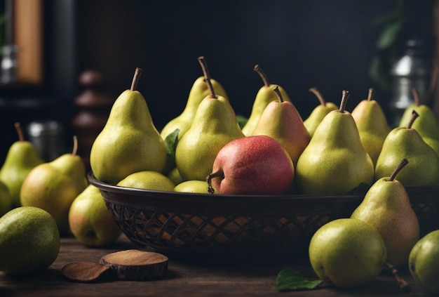 Ripe organic pears