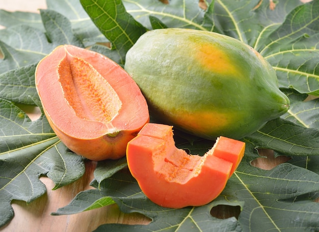 Ripe papaya fruit