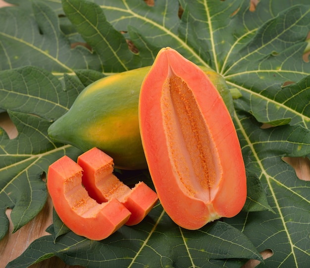 Ripe papaya fruit