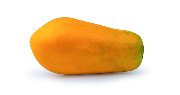 Ripe papaya isolated on a white background