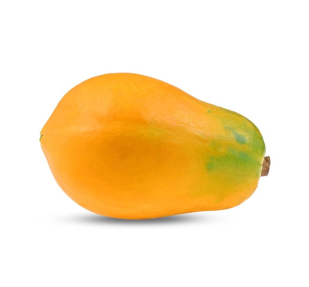 Ripe papaya isolated on a white