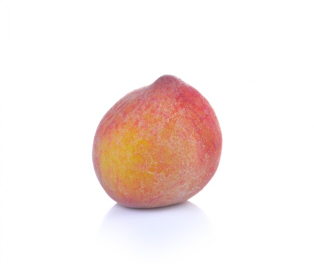 Ripe peach fruit isolated cutout