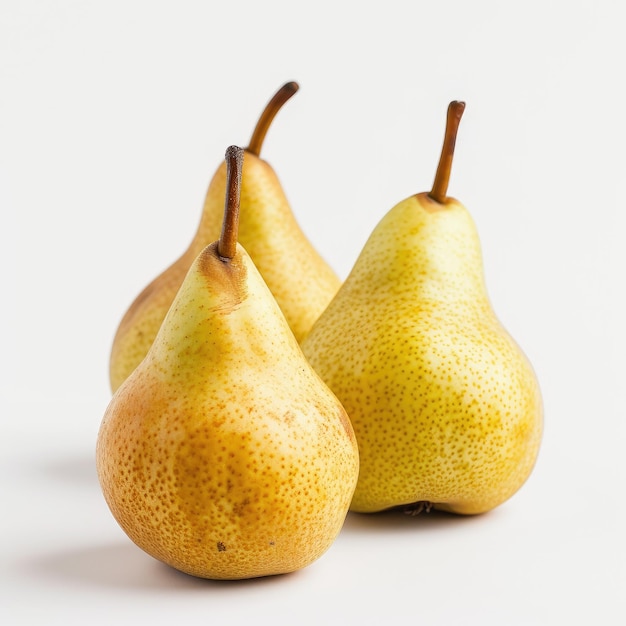 Ripe pear fruit isolated on white background