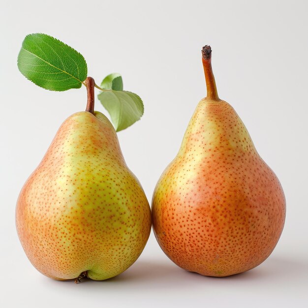 Ripe pear fruit isolated on white background