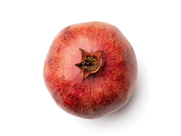 Ripe pomegranate on white