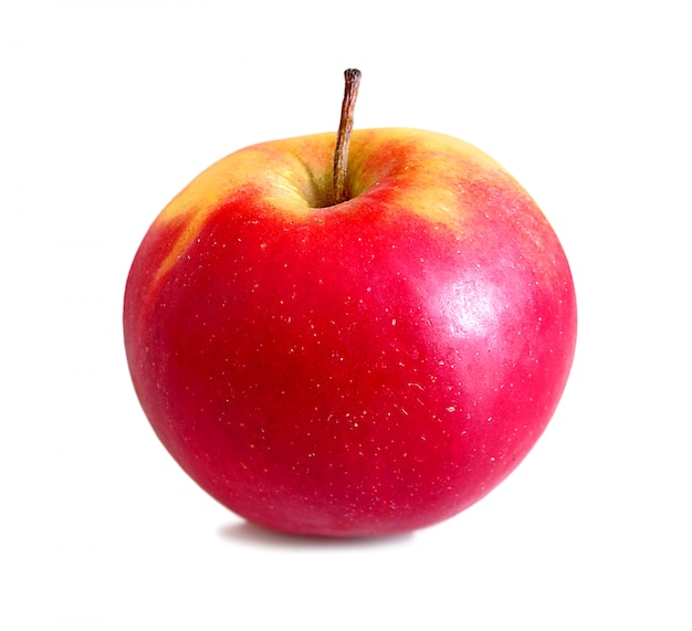 Ripe red apples isolated on a white background