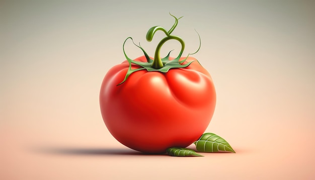 Ripe red tomato close up generative AI