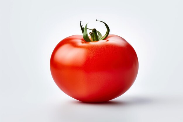 Ripe Red Tomato Isolated on White