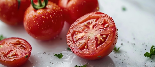 Ripe Red Tomatoes on Cutting Board