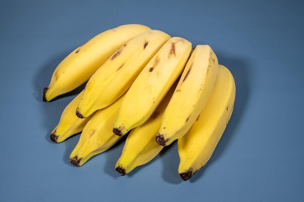 Ripe silver banana bunch