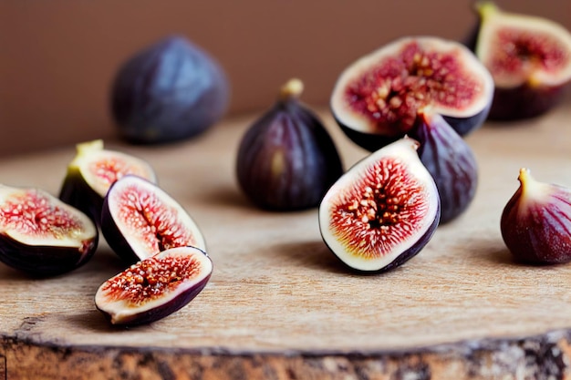 Ripe sweet fig fruits for desserts marmalade and fig jam