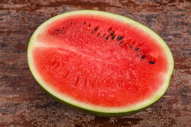 Ripe sweet juicy Half watermelon