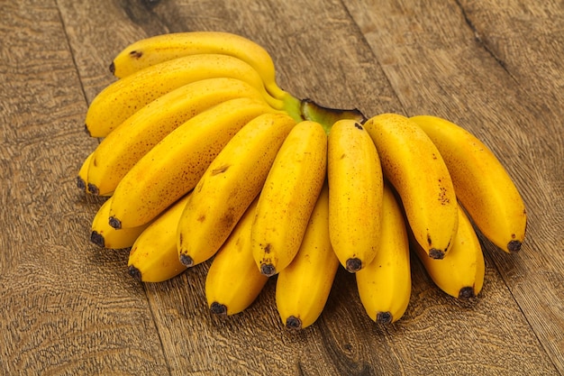 Ripe sweet Mini banana heap