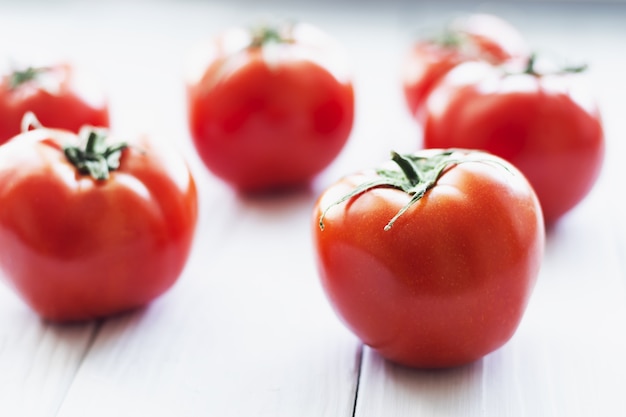 ripe tomatoes close up