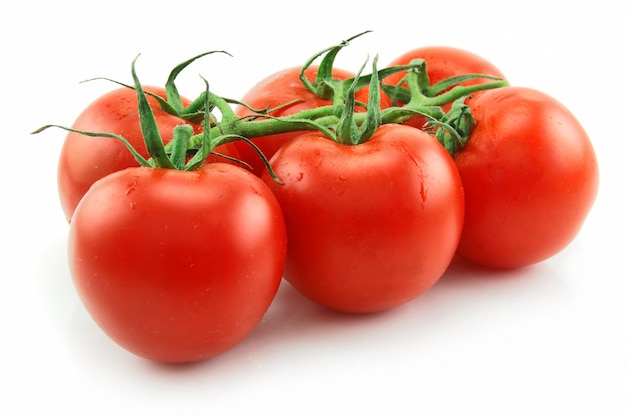 Ripe Tomatoes Isolated on White