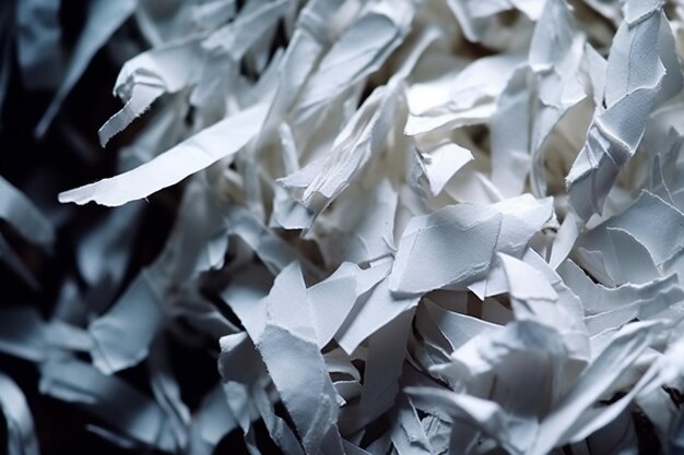 Photo ripped paper strips realistic crumpled paper scraps with torn edges shreds of notebook pages