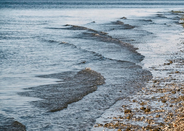 Rippled water texture with soft waves Tidal bore background