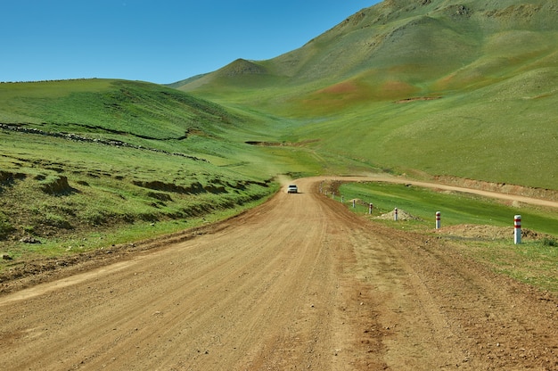 Rise Pass Ulaan davaa, capital of Uvs Province in Mongolia.