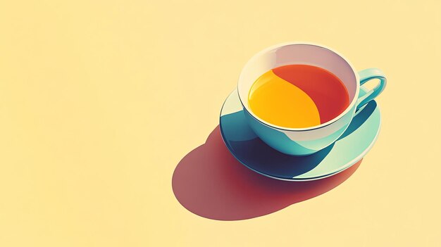 Photo risograph style illustration of bobba tea cup