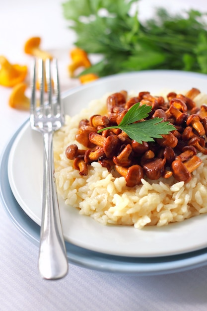 Risotto with chanterelles