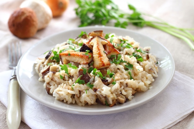 Risotto with mushrooms