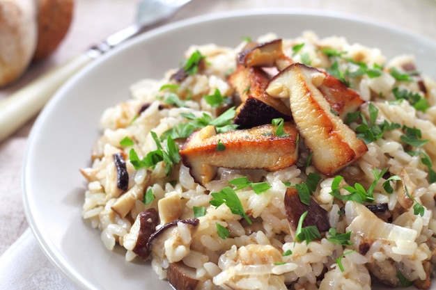 Risotto with mushrooms