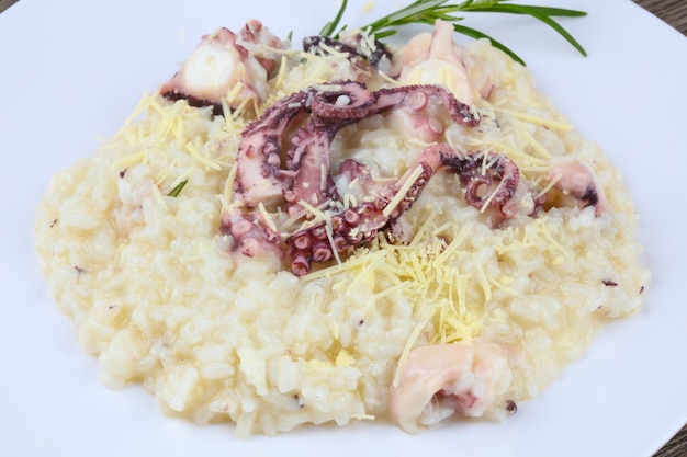 Risotto with octopus