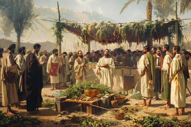 Rituals surrounding Sukkot in ancient Israel ar generative ai