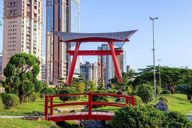 Riugi Kojima Square in Sao Jose dos Campos Brazil Japanese monument and garden