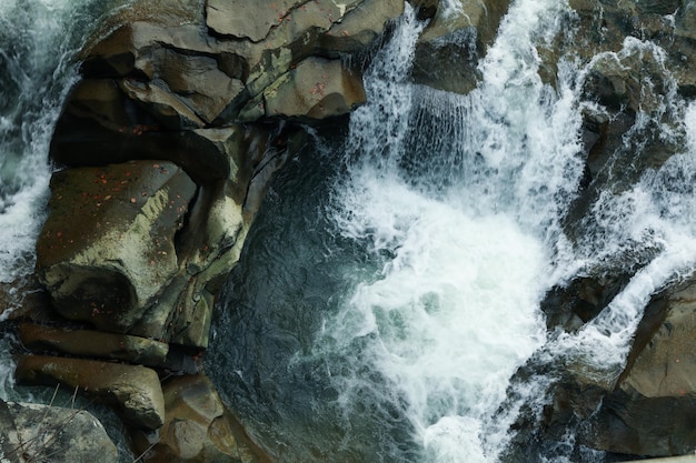 River in the Carpathian mountains in autumn