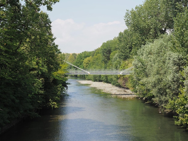 River Dora in Parco Dora park in Turin