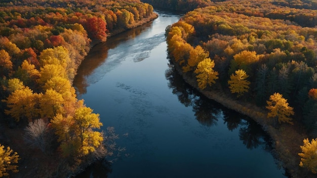 A river in the fall