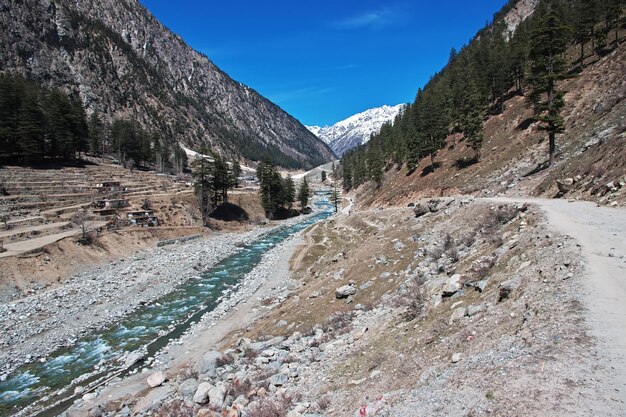 The river of Kalam valley in Himalayas Pakistan