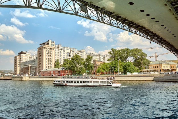 River ship in the city