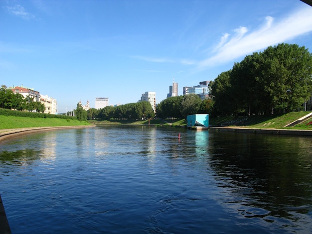 The river in Vilnius city Lithuania