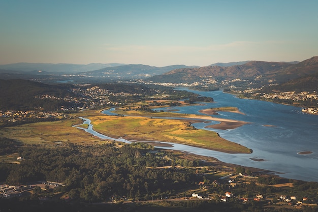 Rivermouth from Miño river, the border between Spain and Portugal.